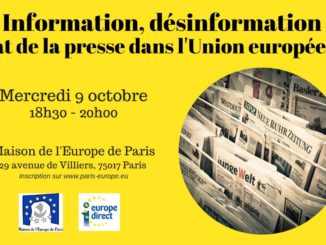 Maison de l'Europe conférence information désinformation l'état de la presse dans l'UE