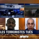 Capture d'écran BFM TV de la prise d'otage de Charlie Hebdo