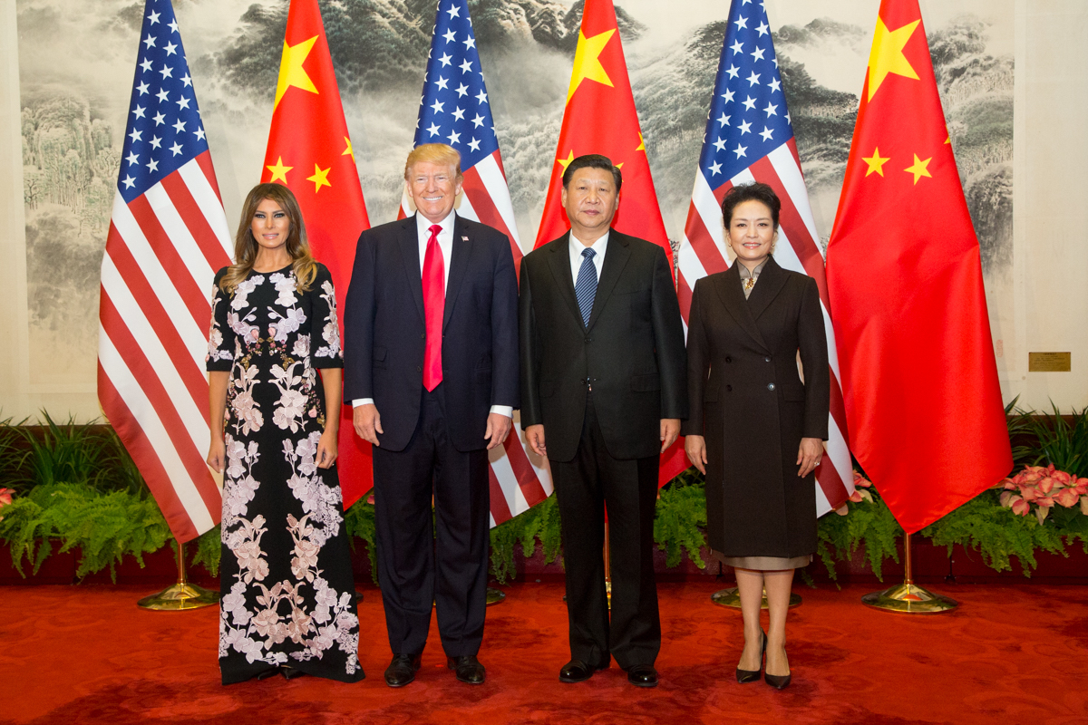 Photo de dirigeants chinois et américains