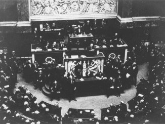 Présentation du traité de versailles à la chambre des députés