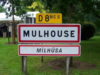 Panneau langues régionales Mulhouse