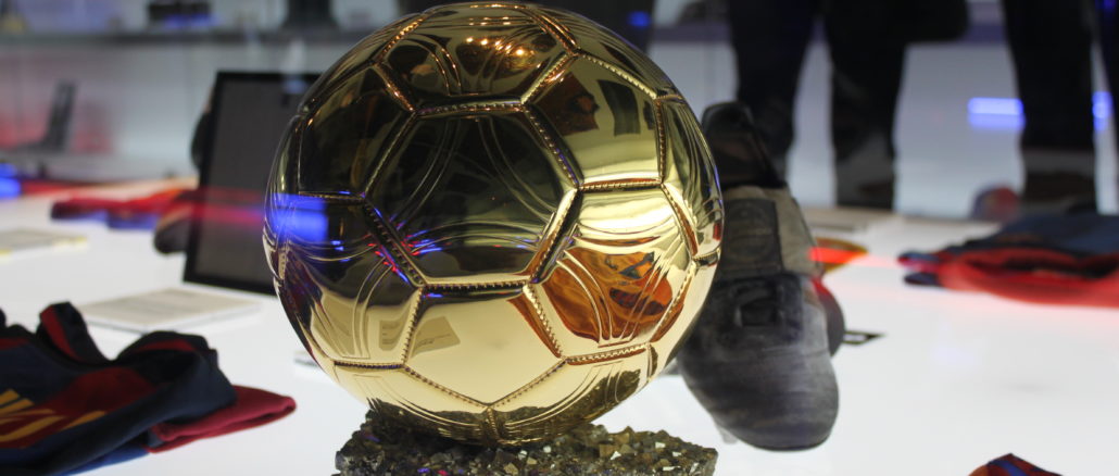 Photo du Ballon d'Or prise au stade du Barça